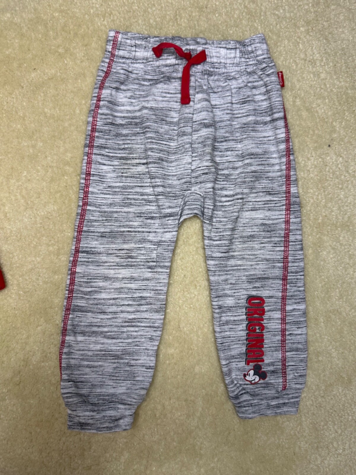 Disney Baby 18 month 2-Piece Cotton Sweat Suit Red/Gray Mickey Mouse
