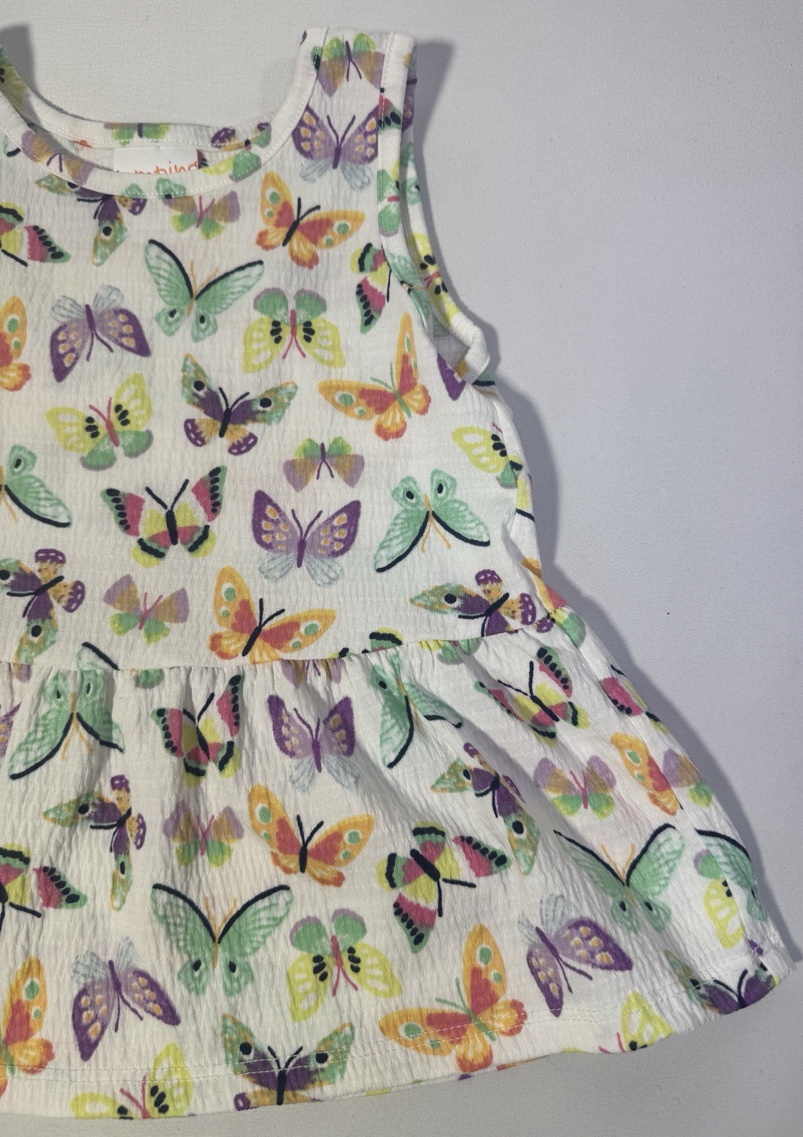 Jumping Beans Butterfly Short Set Tank Top Shirt Black Bike Shorts Girls 4T