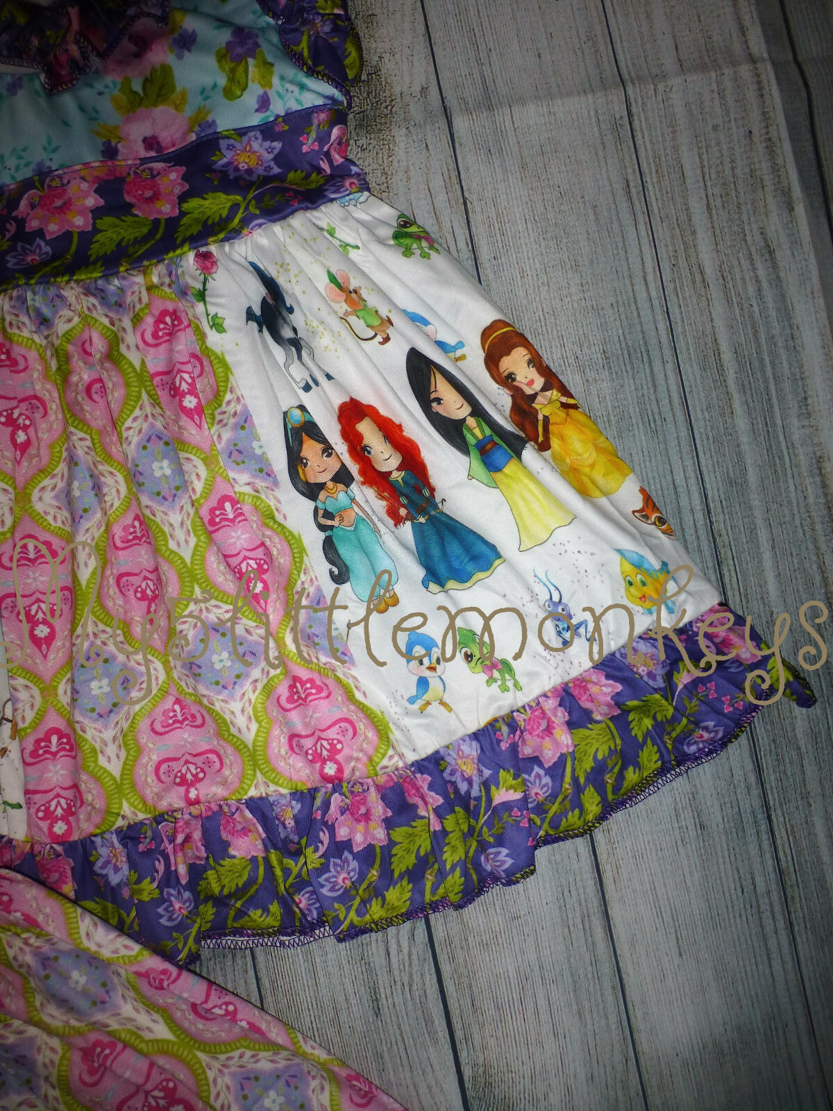 NEW Boutique Princess Tunic Dress & Ruffle Shorts Girls Outfit Set