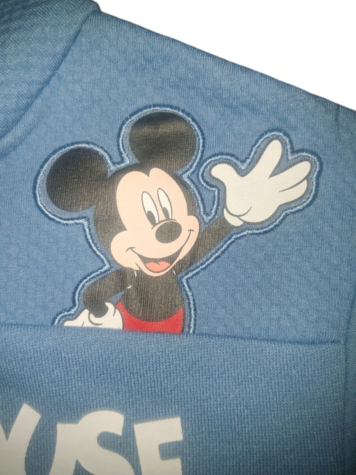 Disney Mickey Mouse Boys 12M Blue 2pc Hooded Hoodie Shorts Outfit Set