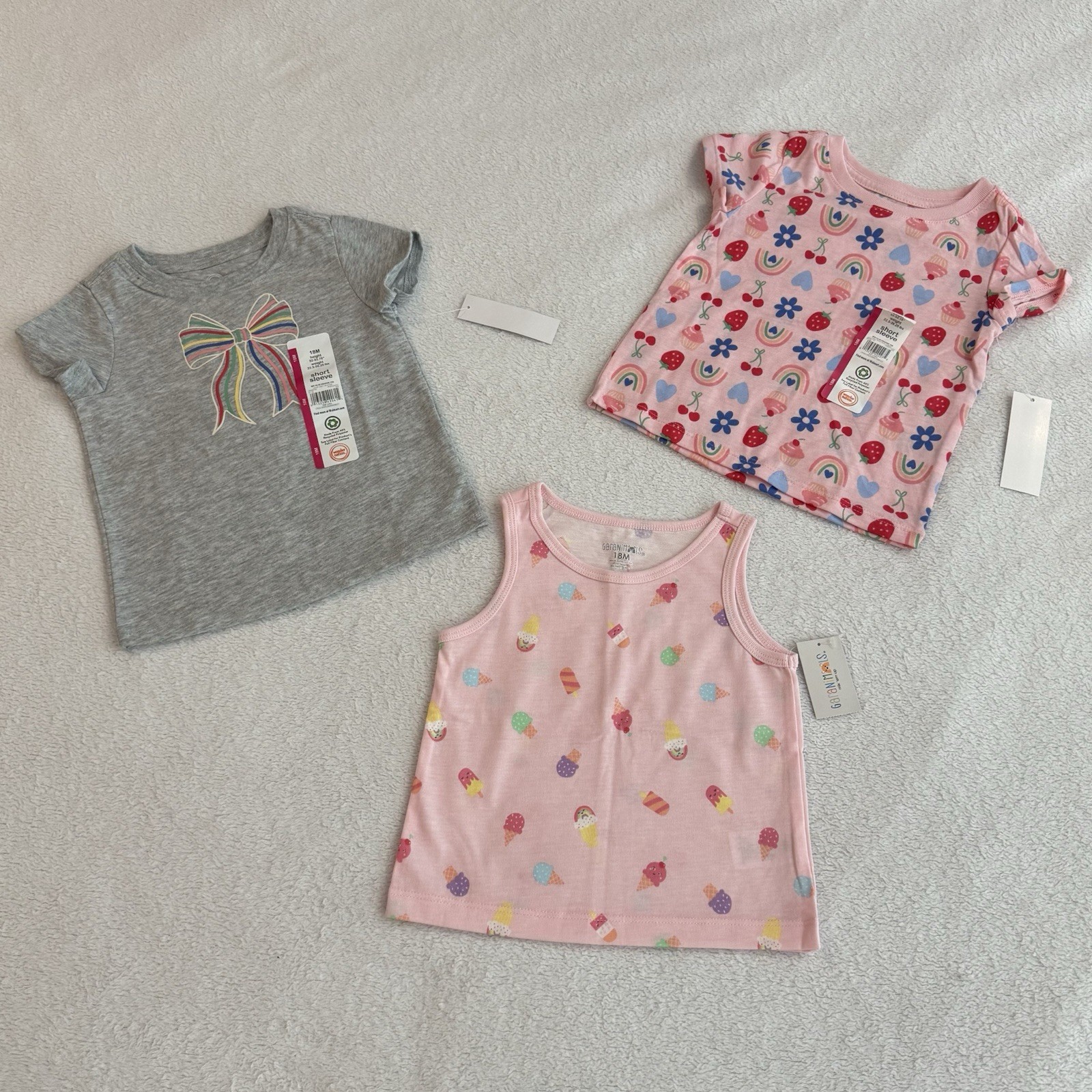 Baby Girl 18M Spring Summer Lot of 12 Tops Shorts Pants Dresses Casual Party NEW