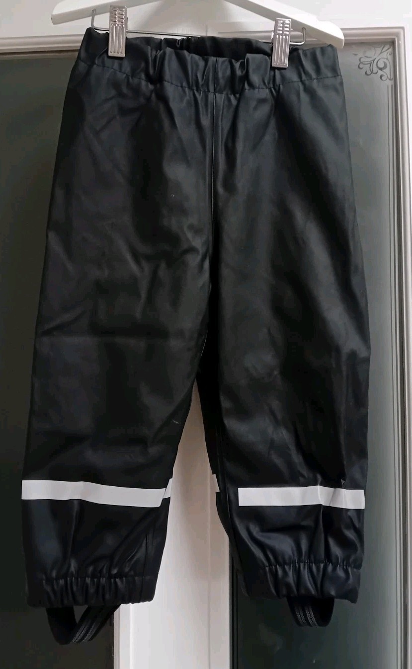 H&M Waterproof Outdoor Trousers UK 18 months-2 years Black Forest School.