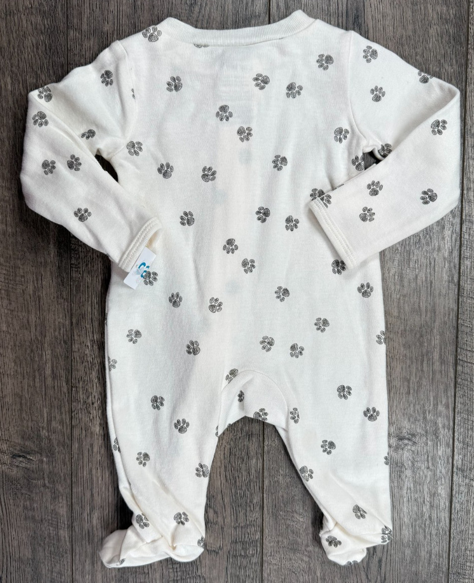 Baby Boy Clothes New Carter’s Newborn Tiger Paw Print Footed Outfit