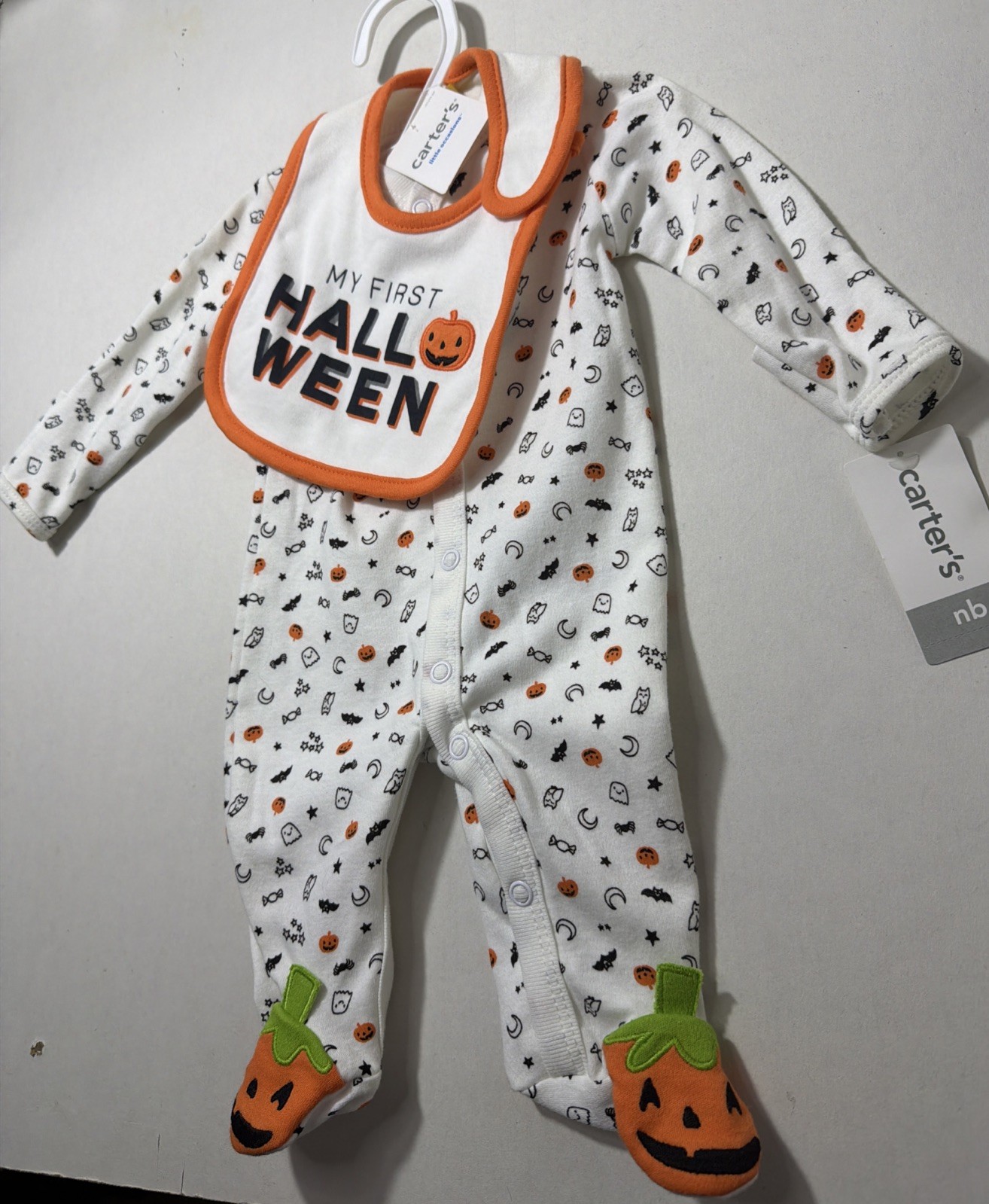 Baby Sleep N Play 2 Piece Halloween Newborn Outfit NWT, Safe Hands