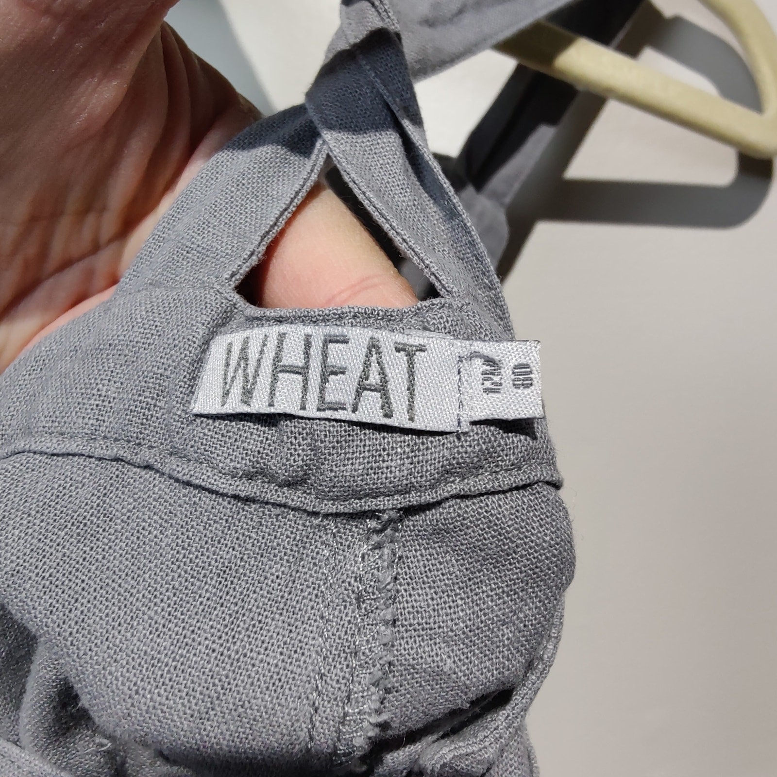 Baby Boys Sz 12mos Wheat Overalls Zara Plaid Long Sleeve Shirt Grey Tan