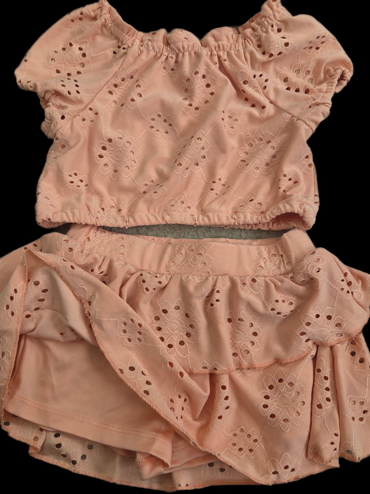 Lucky Penny 3pc Lace Outfit Including Matching Headband Girls 2T
