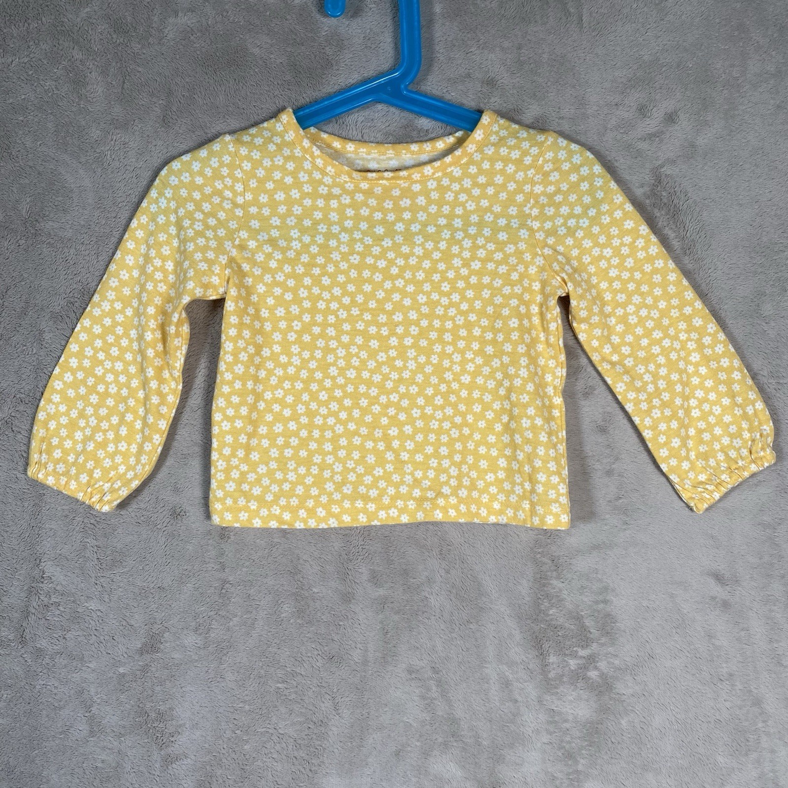 Cat & Jack Baby Girl Skirtall Set 18M Chambray Jumper Dress Yellow Daisy Shirt