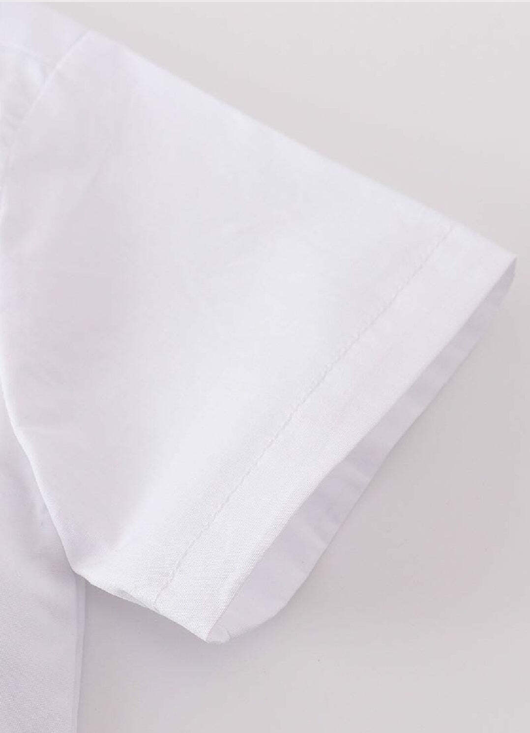 Boy’s Boutique Premium White Easter Cross Embroidered Boy Top Button Down Collar