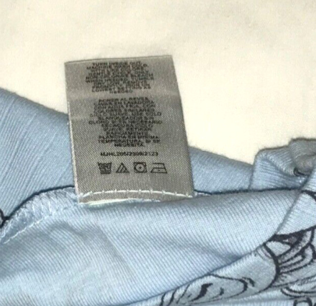 STITCH NEW 24M 2PC BLU RIBBED COT LNG SLV TOP & PANTS SET STITCH & ANGEL DISNEY