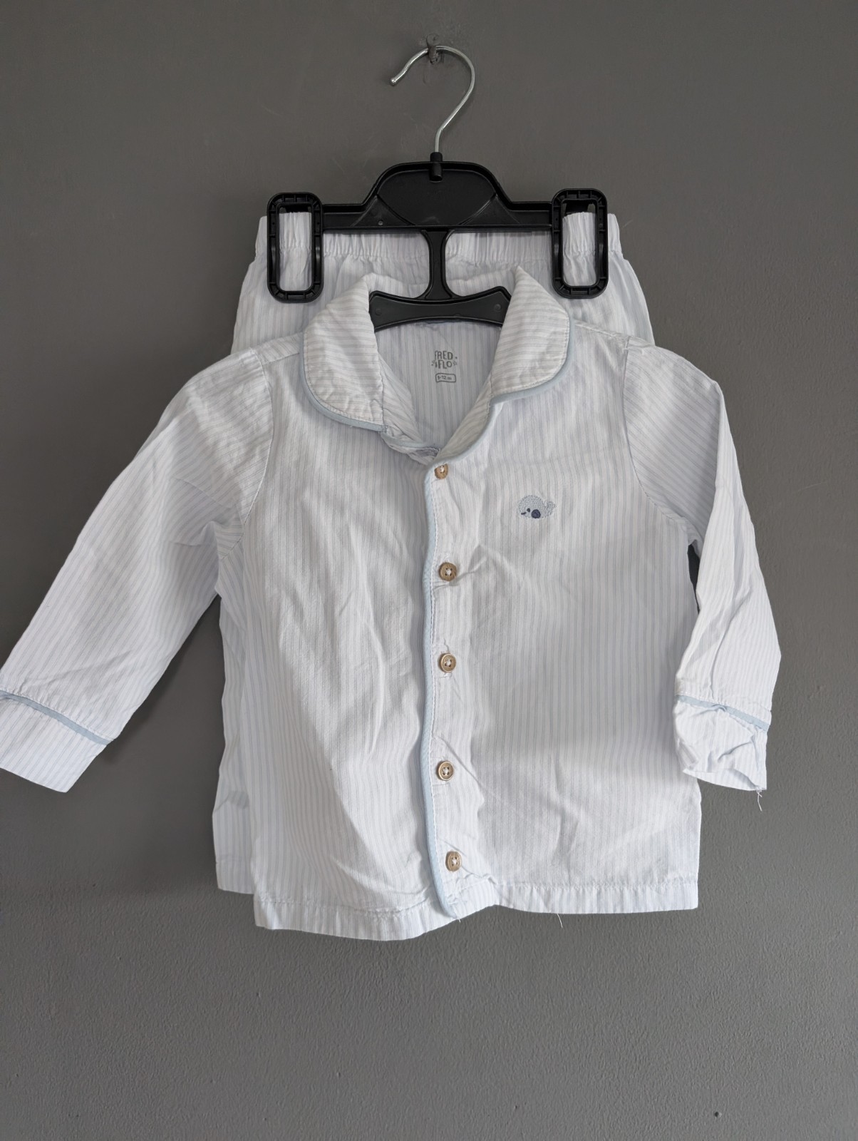 Baby Boy Blue Striped Pajamas – 9-12 Months