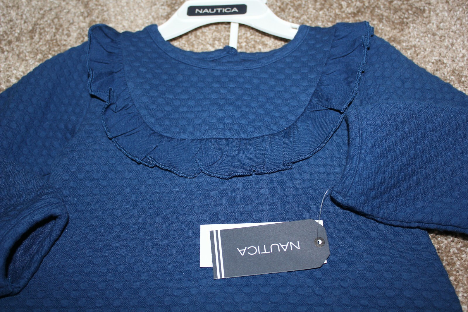 Nautica Outfit Navy Pink Ruffle Leggings Set Baby Girls Size 3-6 mos 18M 24M NWT