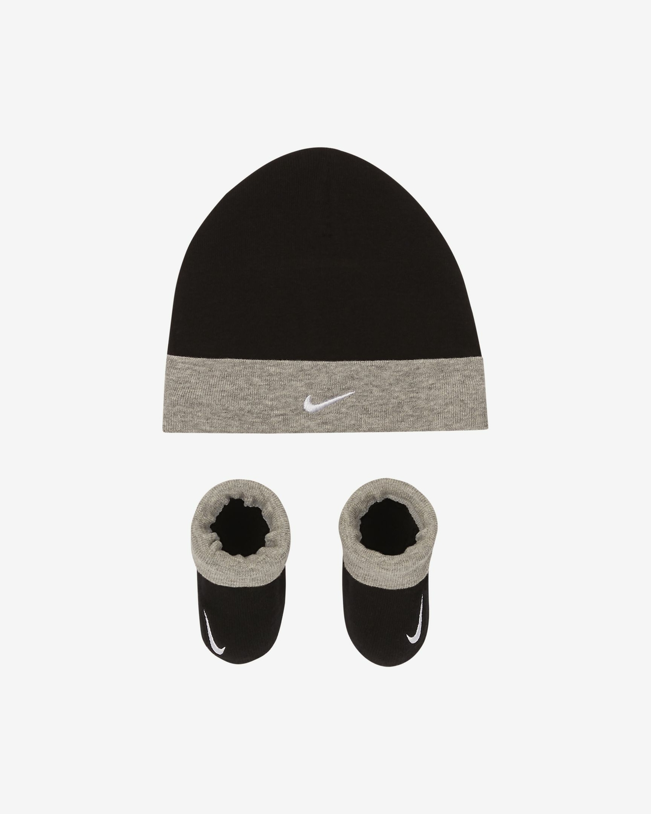 Baby Nike Black Beanie Hat Booties Set, Infant Unisex, Size: 0-6 Months NWT