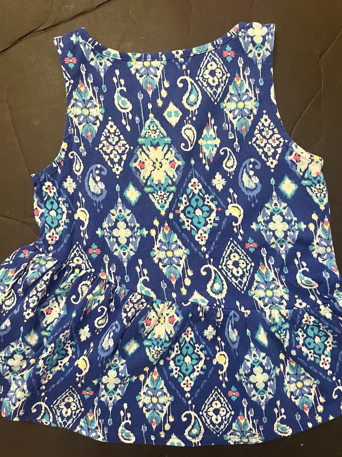NWT Girls 5T Gymboree TRUE BLUE SUMMER Cotton IKAT Ruffle Swing TANK & SHORTS