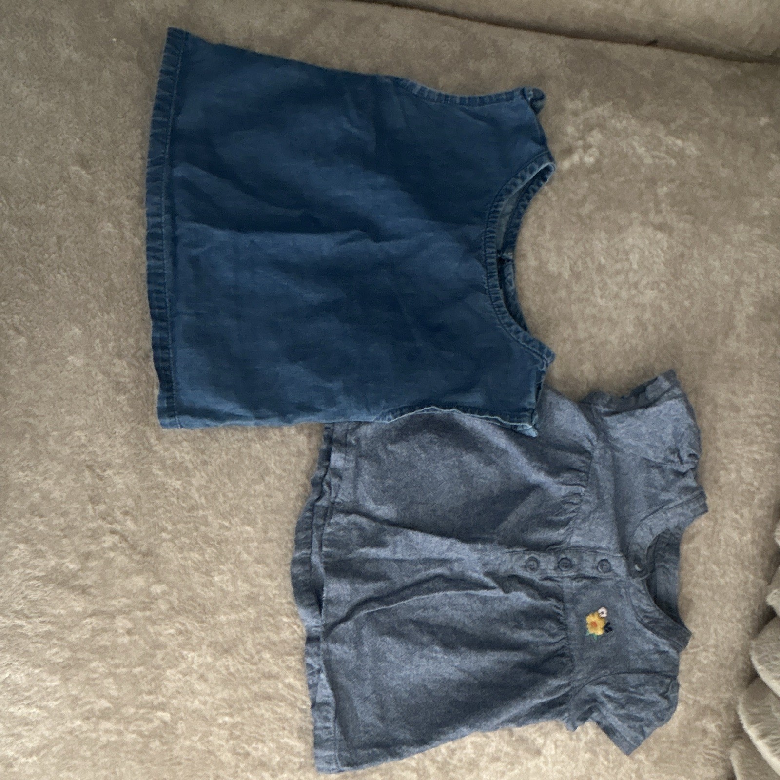 Genuine Kids from OshKosh Girls 18M 2-Piece Denim Skirt & Top Set Blue