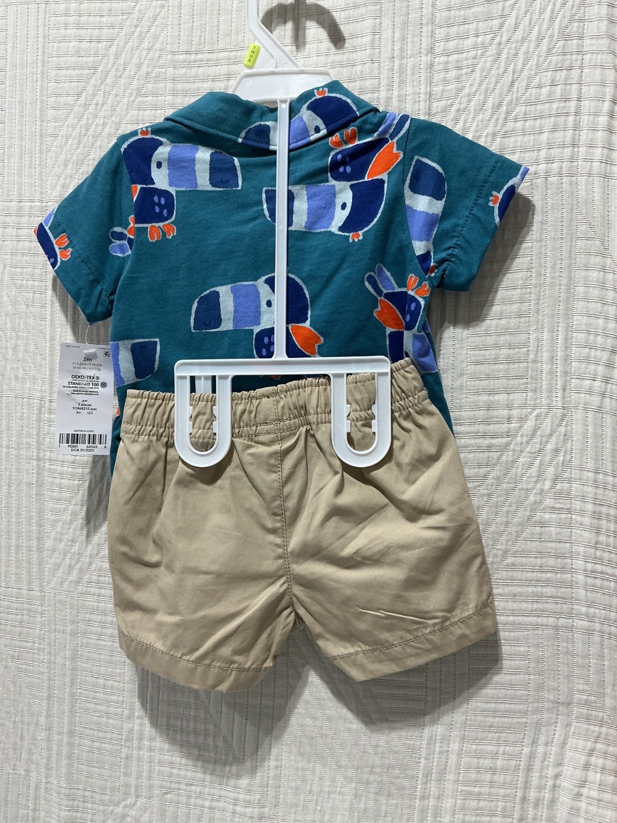carters baby boy 2 piece knit shirt/cotton short outfit ast sz NWT