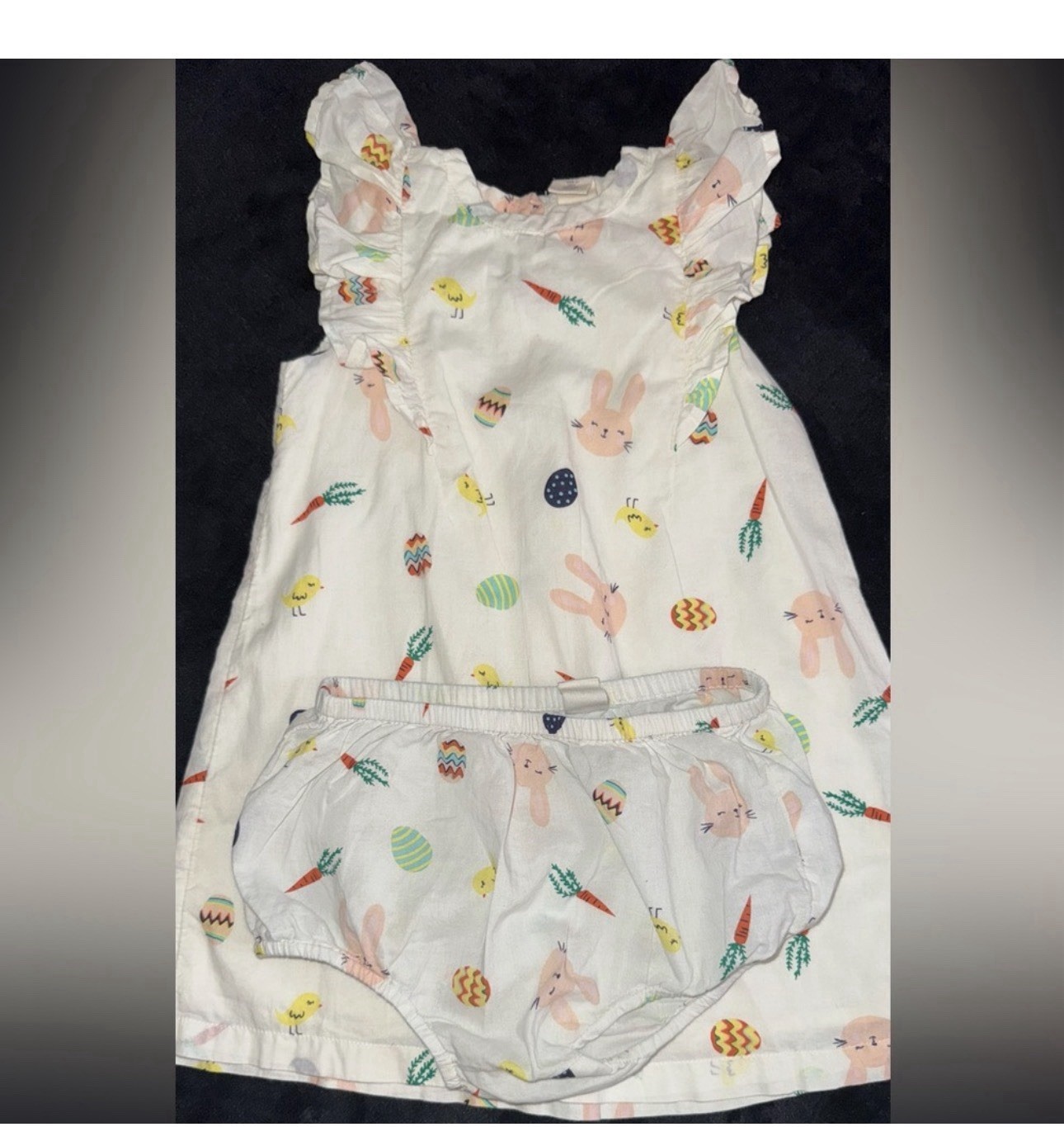 Tucker + Tate White Bunny and Chick Print Diaper Cover Size 24 Months