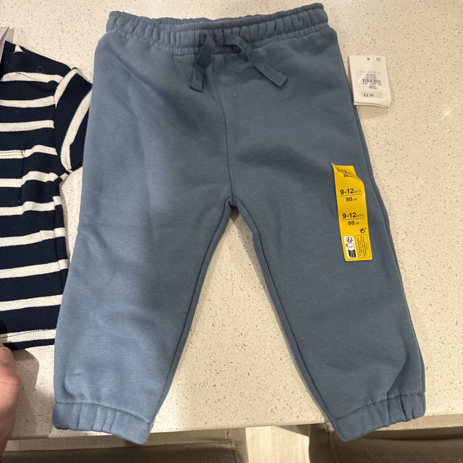 Baby boy primark nude/white hooded tracksuit. Size 3-6month Top 9-12m Joggers