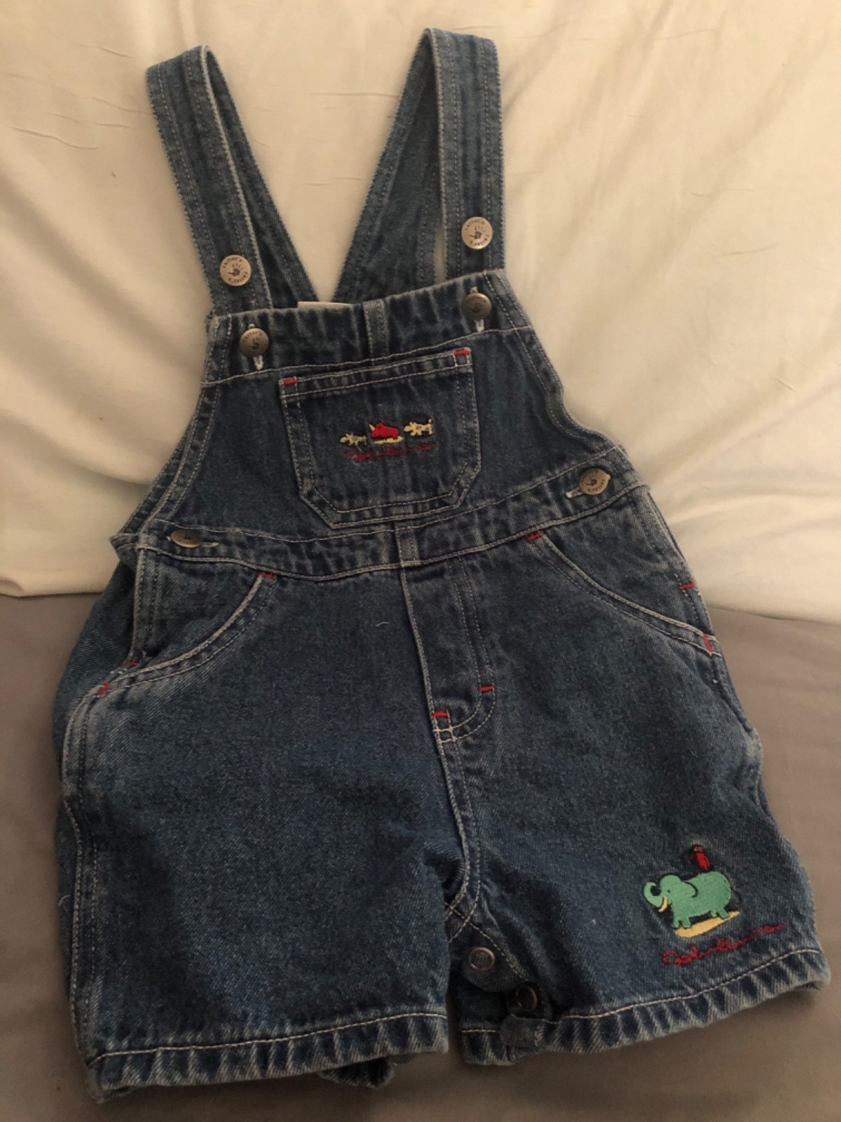 Vintage Rare Carter’s John Lennon Imagine Rhino Denim overall Shortalls