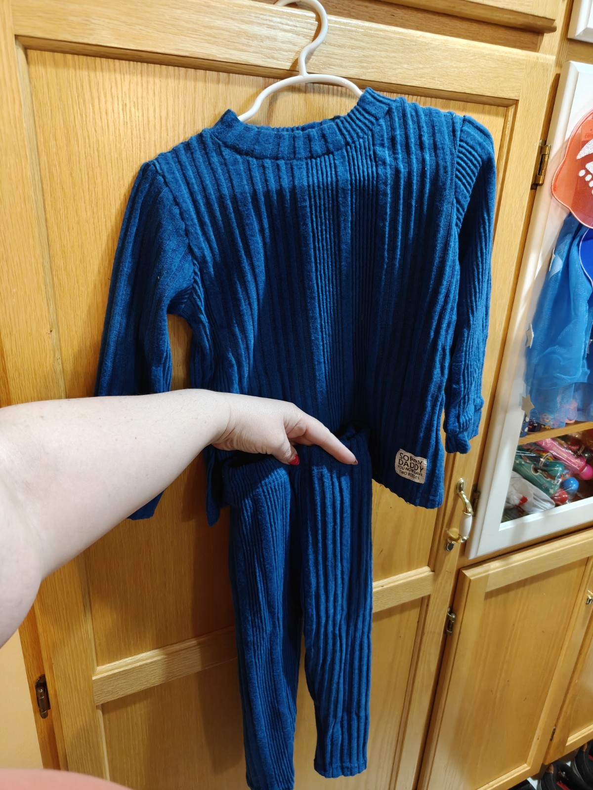 PK3- Ribbed Long Sleeve With Matching Pants “Sorry Daddy You Now Have 2 Bosses”