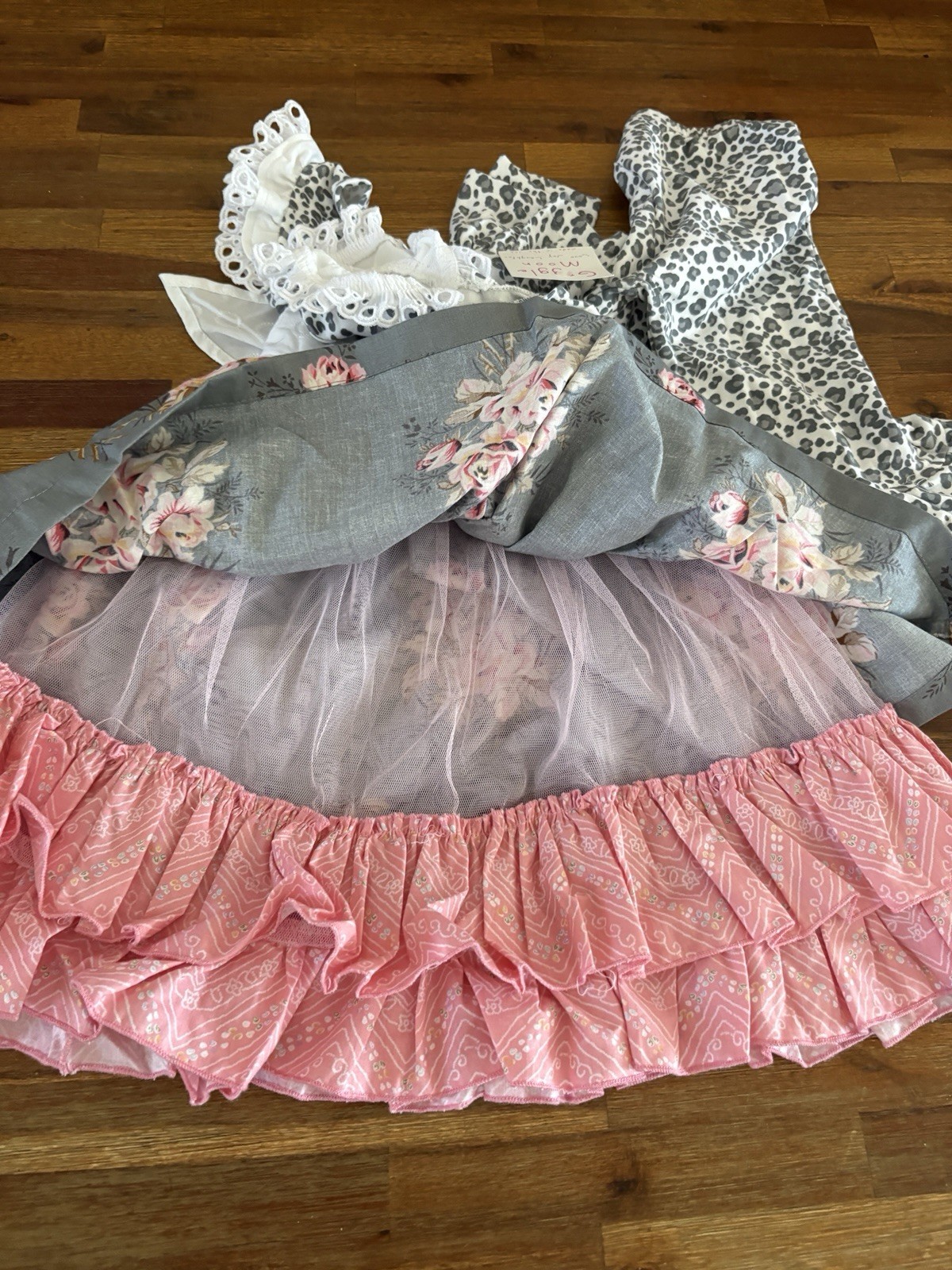 NWT Giggle Moon Dress & Pants Girl Size 6 Toddler Pink Gray Ruffle Floral Zebra