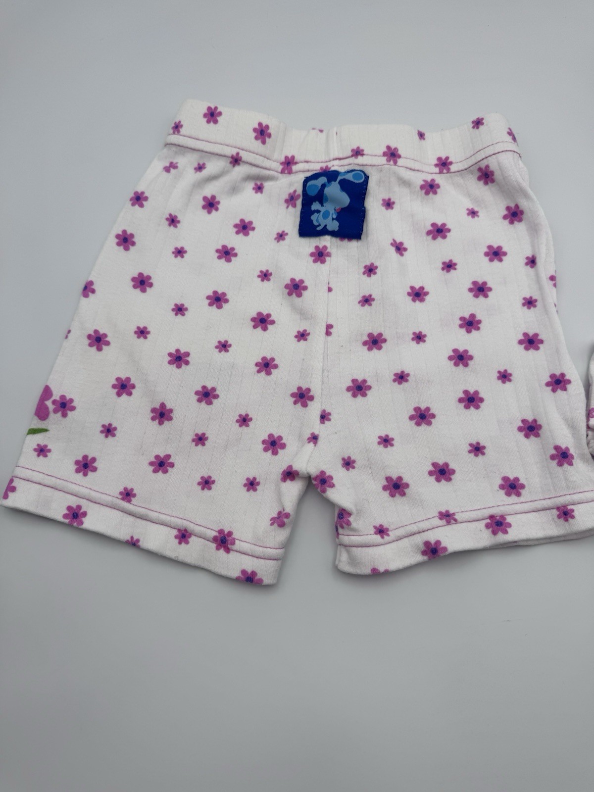 Vintage RARE 1999 Blues Clues Girls 2t 2 Piece Set Shorts and Short Sleeve Top