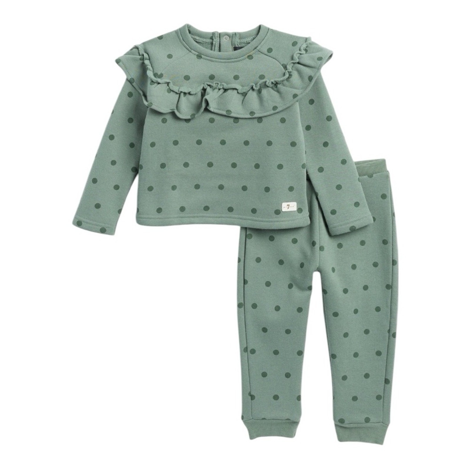 7 For All Mankind Soft Fleece Ruffle Sweatshirt & Joggers Set 3/6 Month NWT