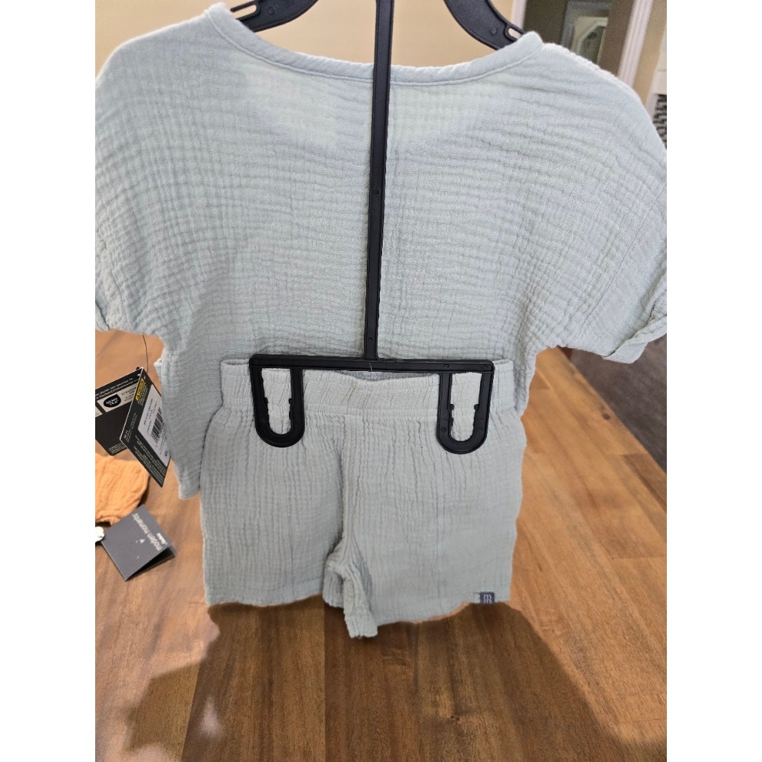 Modern Moments by Gerber Cotton Gauze Outfit Set Size 18 Months Sage Green NWT