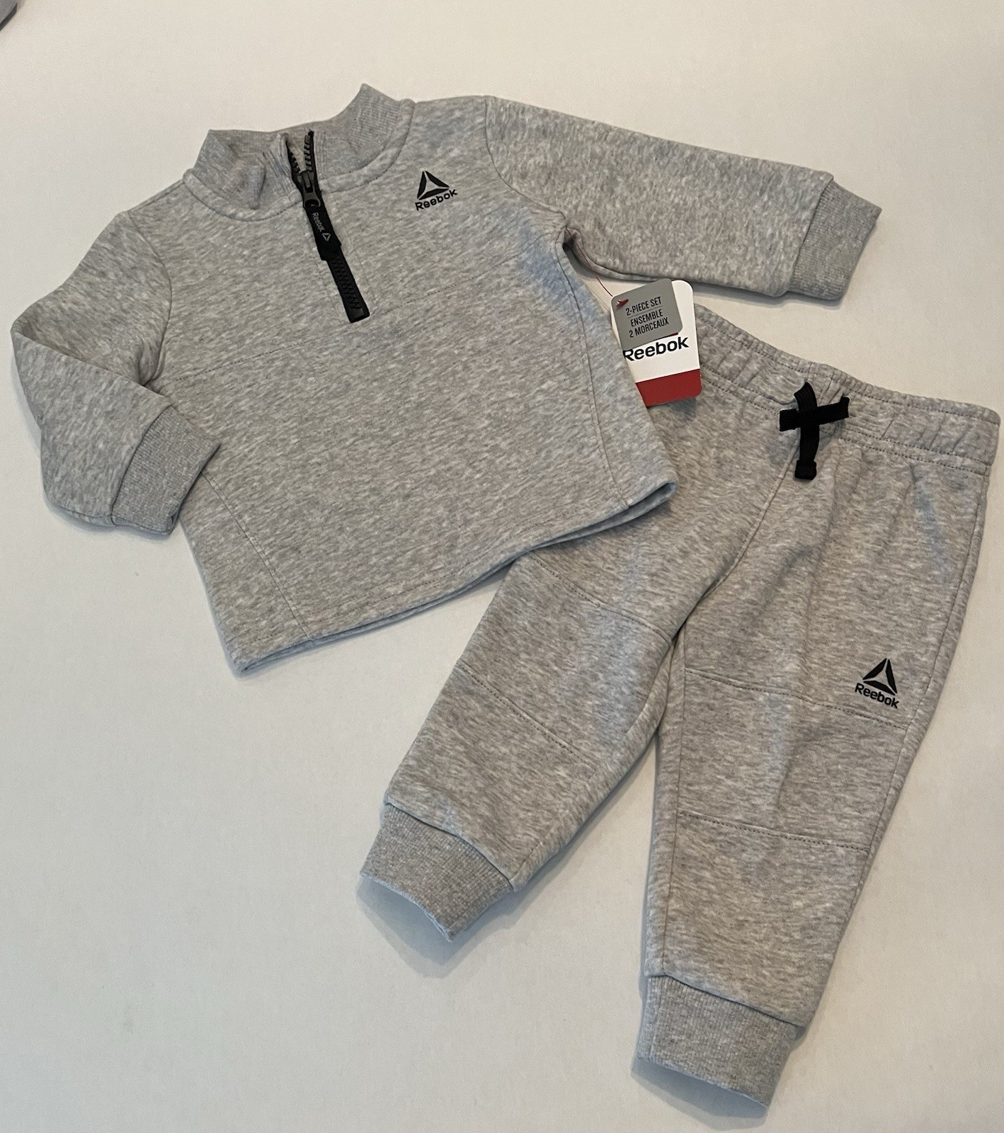 Reebok Baby Boy Outfit 12 Months Pants Sweatshirt 2 PC Set New