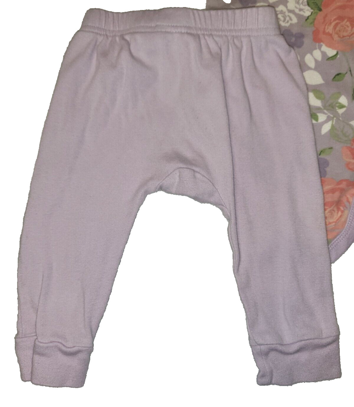 Modern Moments by Gerber 3-6 Months Purple Floral Roses Outfit Onesie & Pants