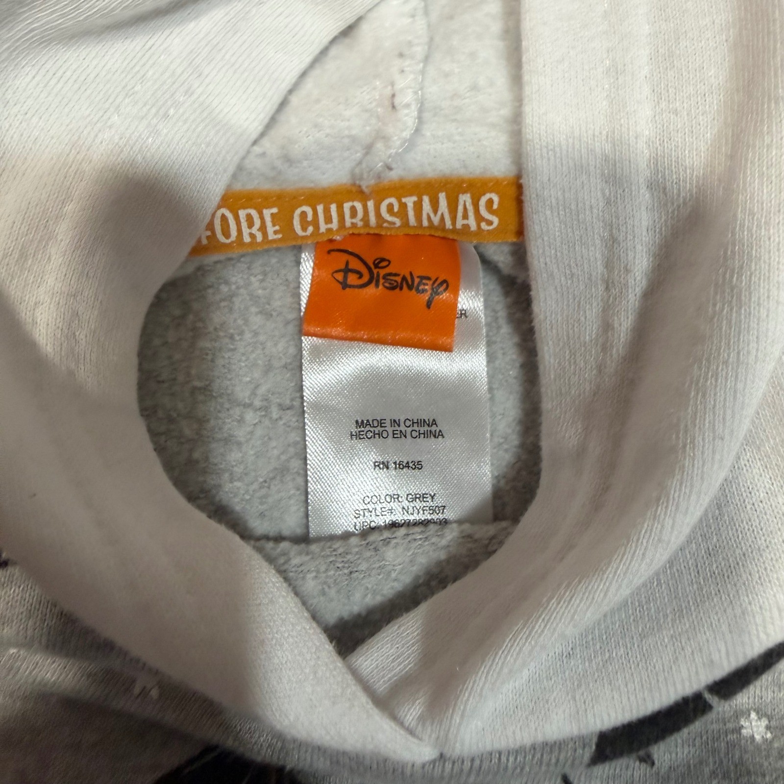 Disney Nightmare Before Christmas Hoodie Jogger Set Toddler 3T Grey Jack Spooky