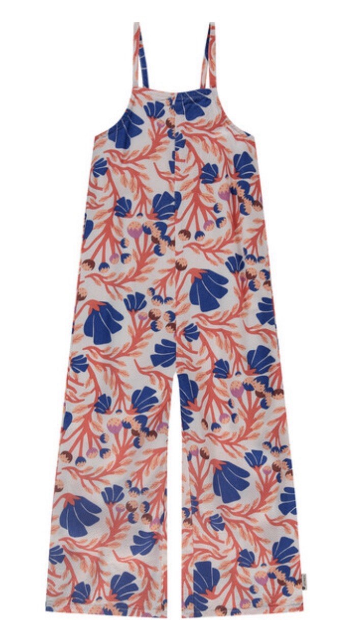 NWT Stains & Stories Floral Print Jumpsuit Romper Size 92 Or 2-3 Years Old