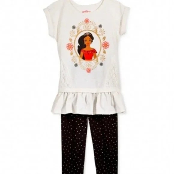 ✨Designer SET Disney Princess ELENA of AVALOR Outfit Top + Crop Leggings 3T NEW!