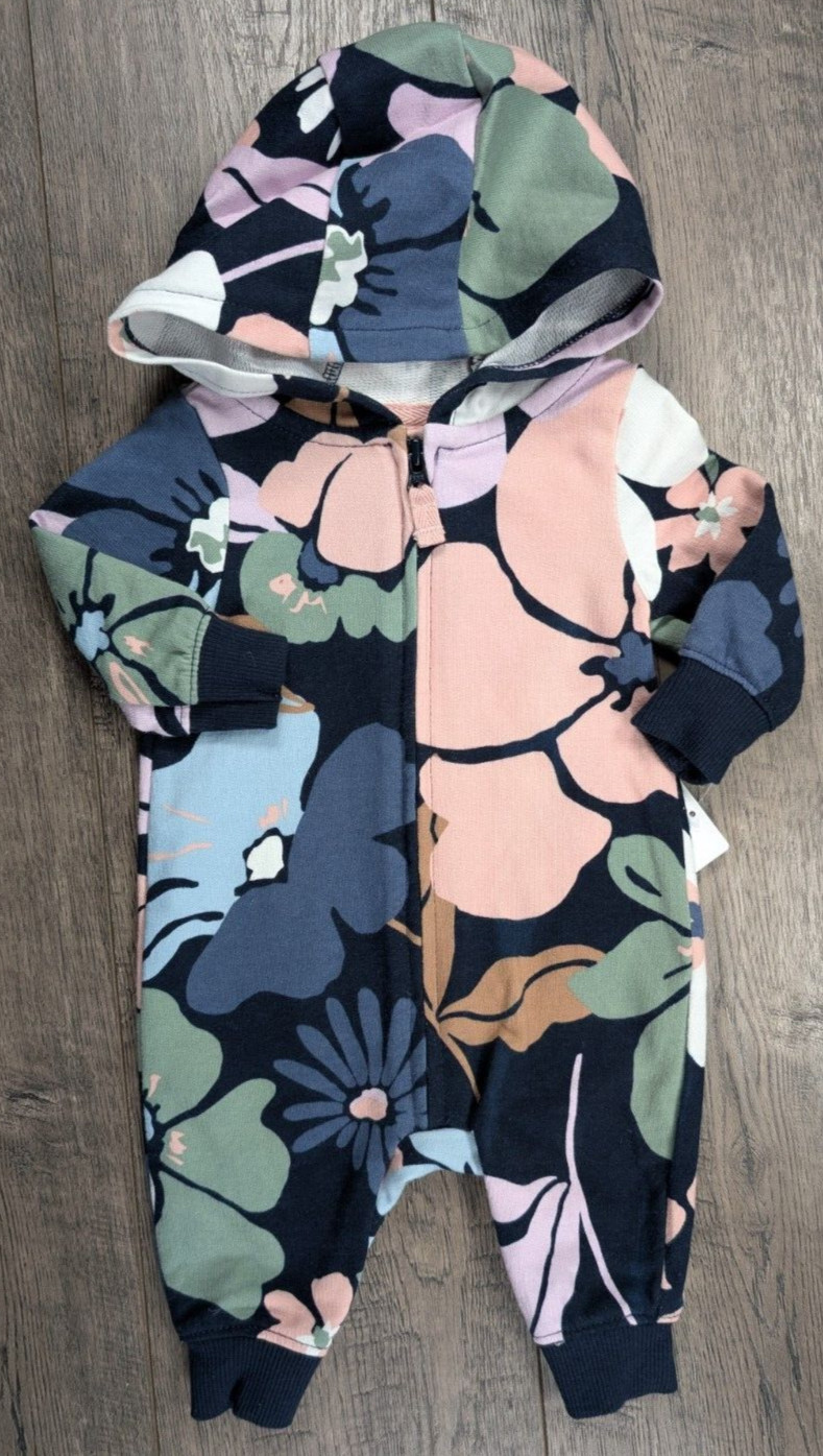Baby Girl Clothes New Carter’s Newborn Colorful Flower Hooded Outfit