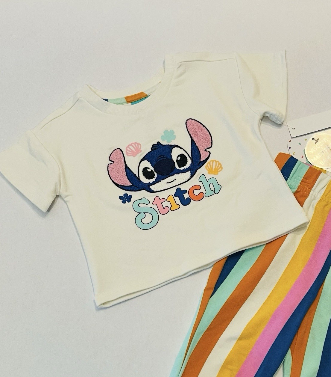 Disney Baby Girl Stitch Clothes 3-6 Months Pants Shirt 2 PC Set Cute Outfit New