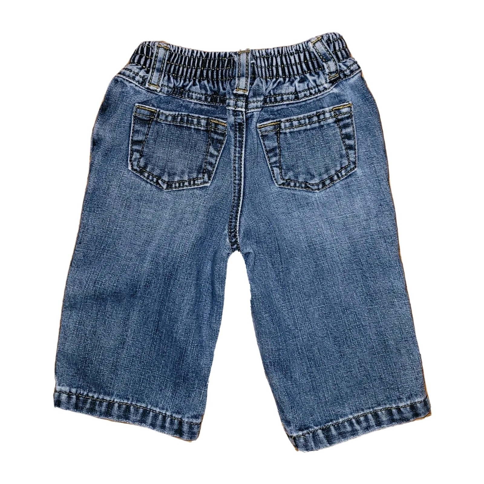6-12 Month Old Navy Argyle Printed Polo Shirt, Straight Adjustable Jeans Set