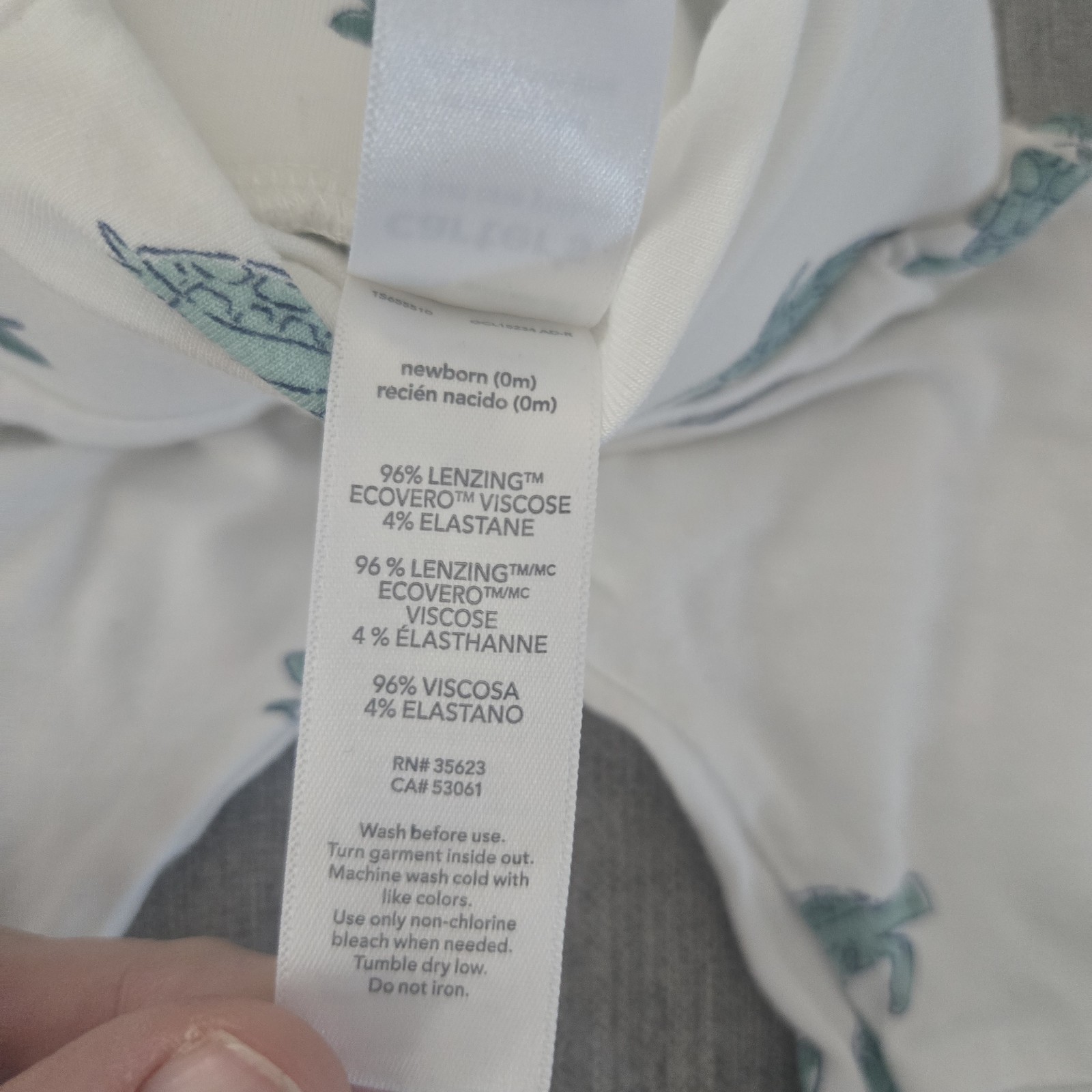 Carter’s Just One You Newborn Sea Turtle 2‑Piece Set | Top & Pants | EcoVero