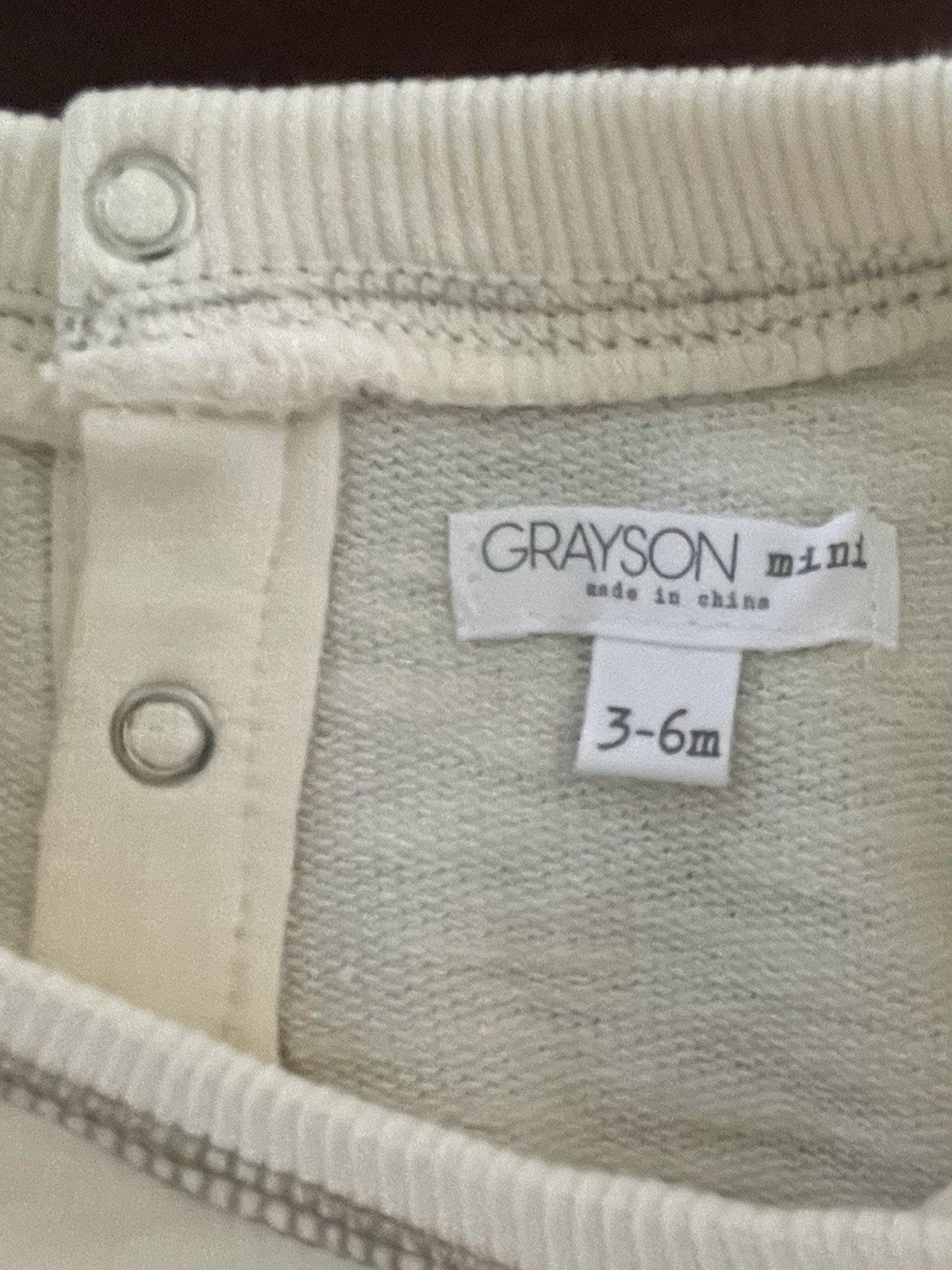 Grayson Mini Baby Off – White Long Sleeve COURAGE Bodysuit Outfit Size 3-6M NWT
