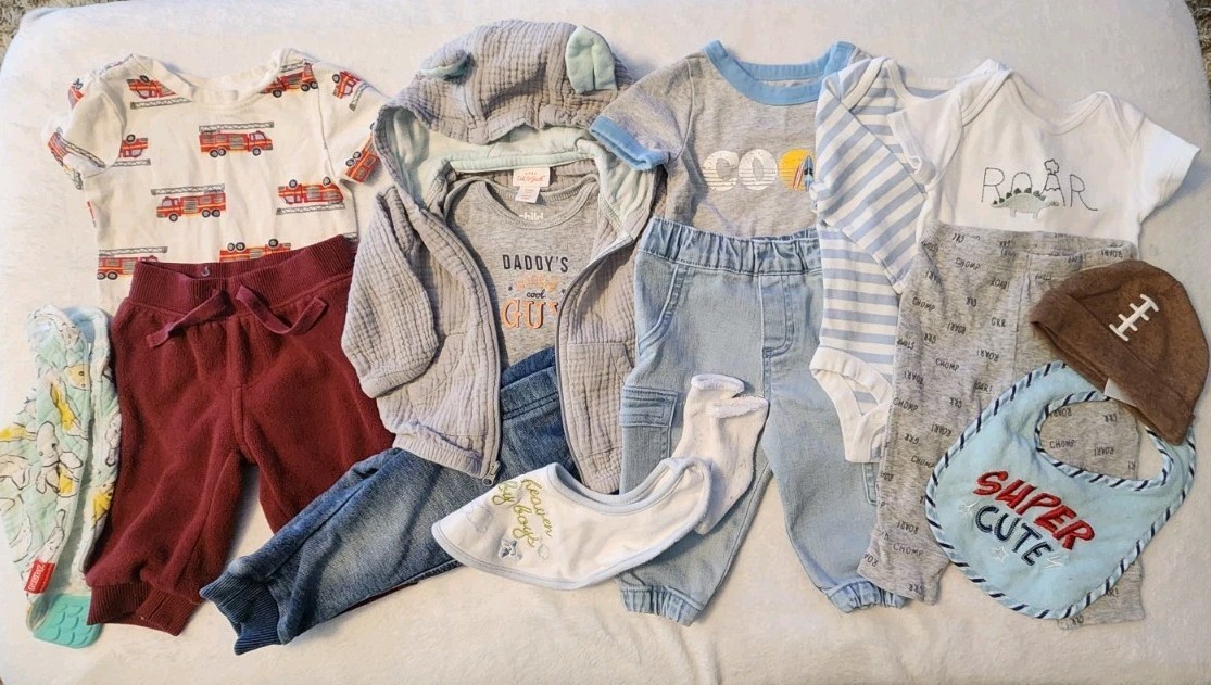 Baby Boy 3-6 Months Clothes Lot Of 15 Pieces Bundle Mixed Brands
