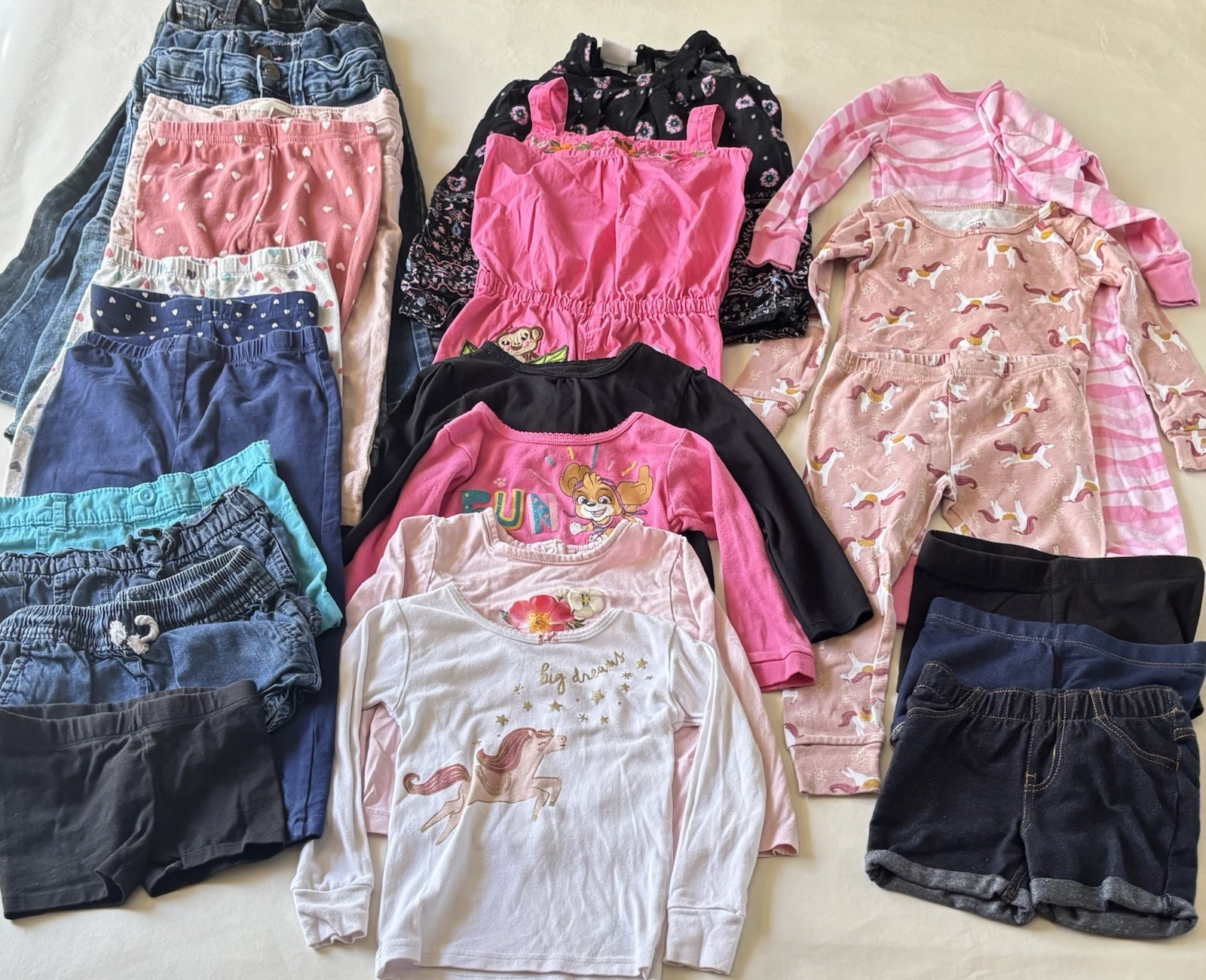 3T Girls Clothes Summer Spring Shorts Skirts Shirt Pajamas Jumper Pants Lot 24