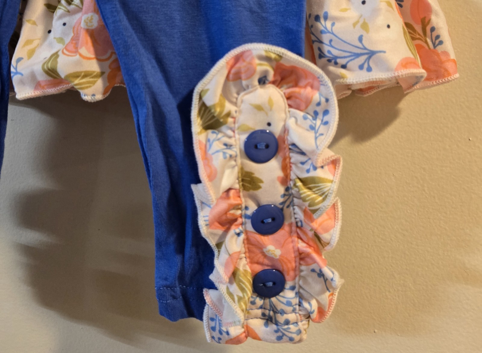 Marie Nicole Clothing Girls SZ 6-12 Months Floral Long Sleeve Shirt W/pants NWT