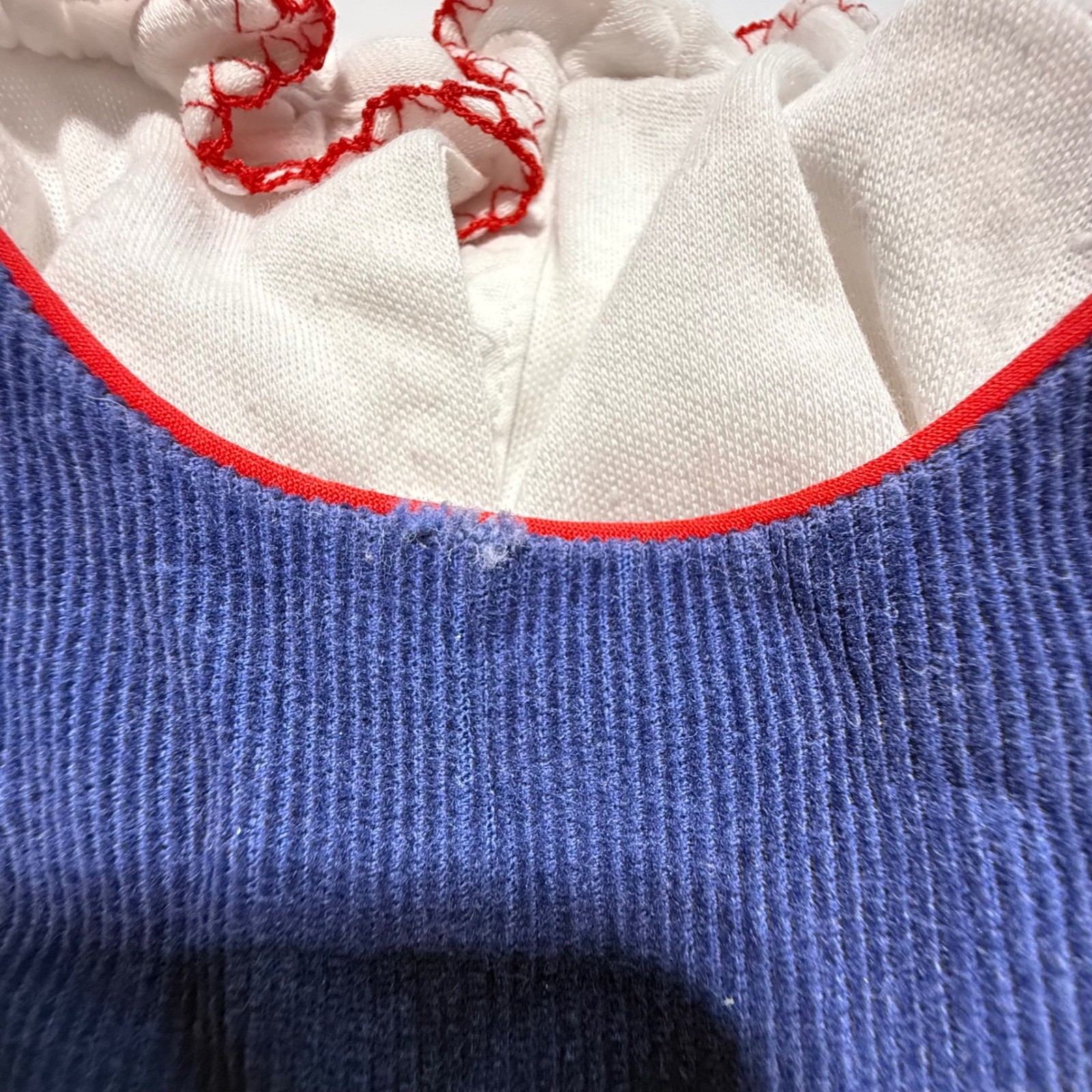 Vintage 70s/80s Baby Togs Navy Corduroy Strawberry Overalls Set 6-9 Months