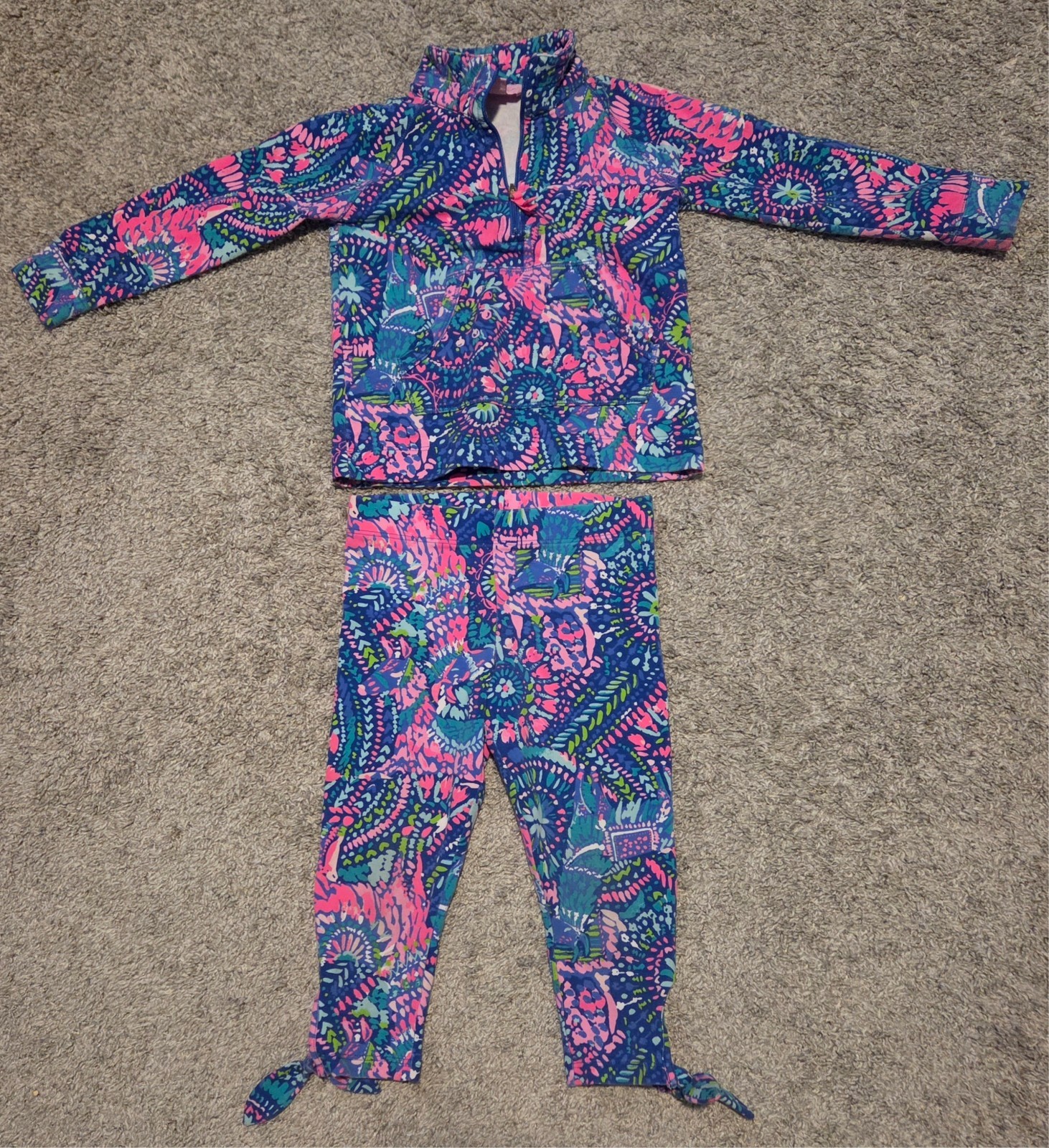 Lilly Pulitzer Little Girls Popover & Pants in No Prob Llama Toddler Size XS 2-3