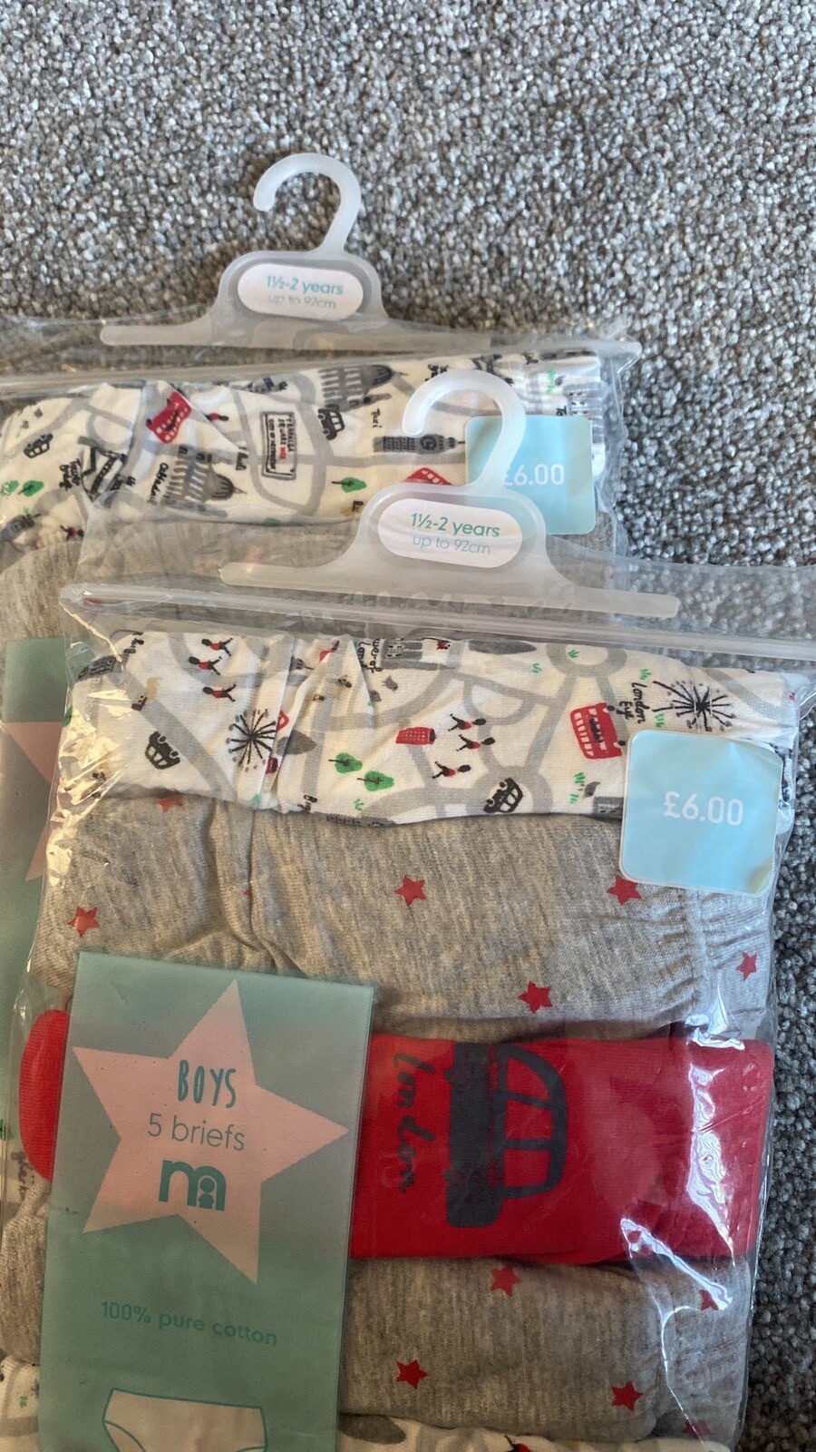 ex-mothercare boys brief Size 3-4 Years