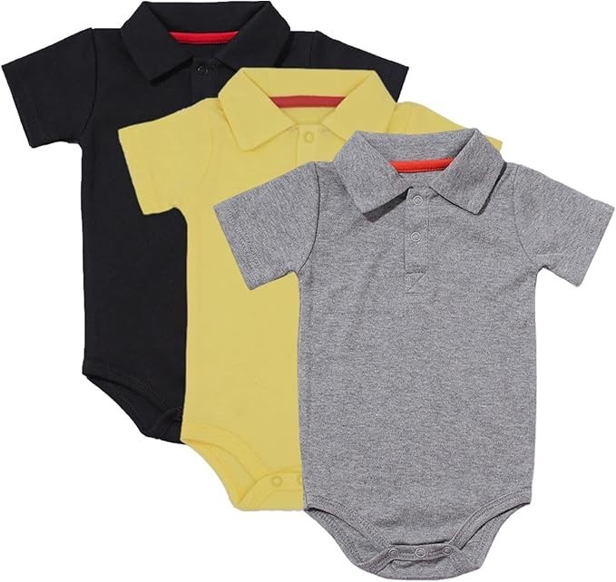 Collared “bodysuit,” “one piece” Solid Color – multiple sizes and colors