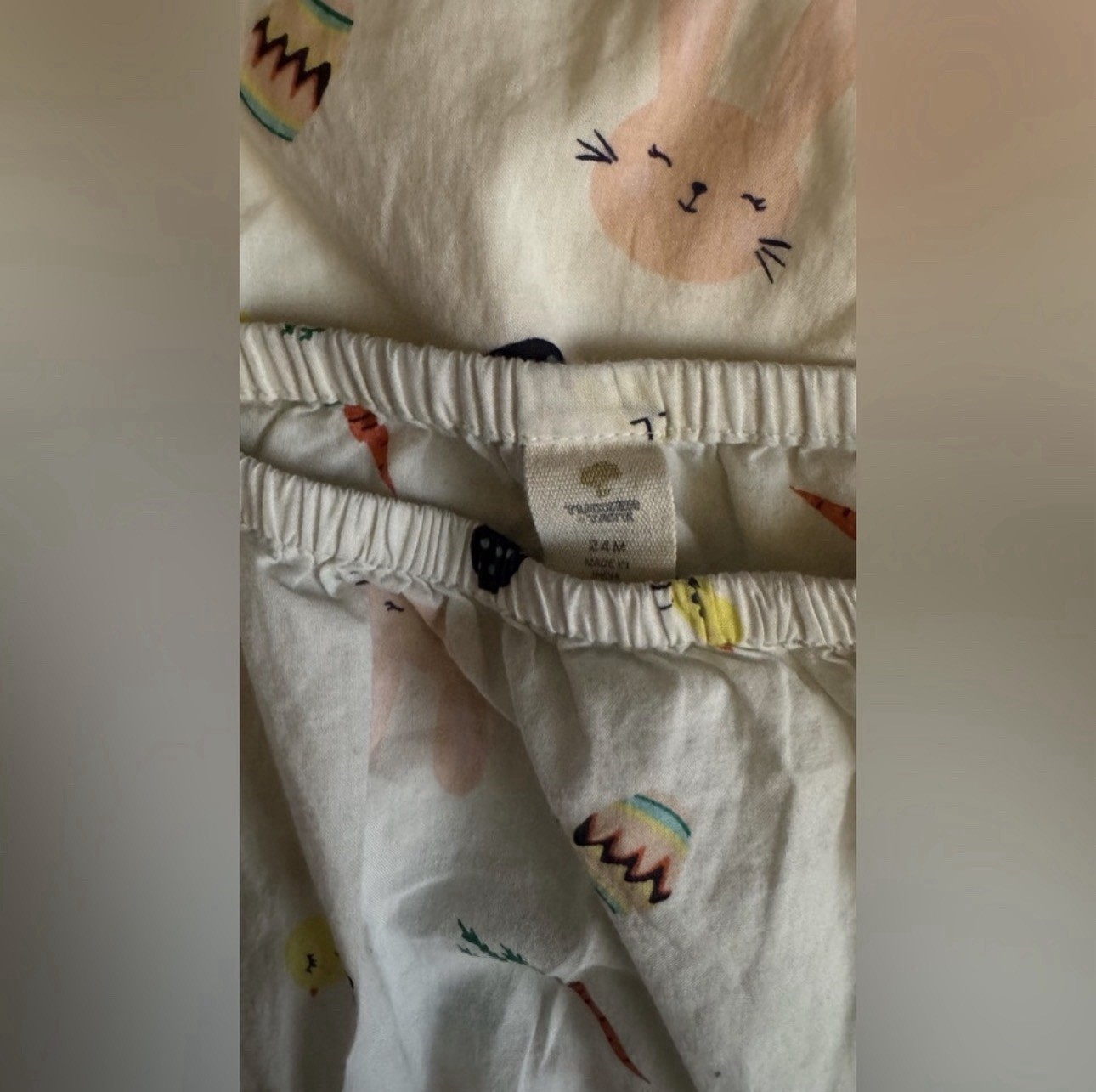 Tucker + Tate White Bunny and Chick Print Diaper Cover Size 24 Months