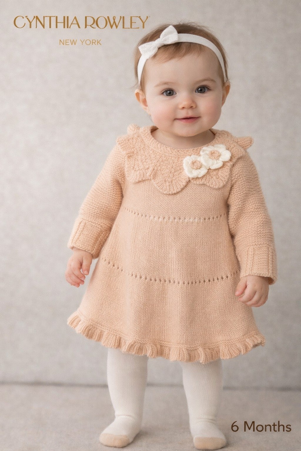 Cynthia Rowley Baby Girl Knit Dress & Tights Set NWT 3–6 Months