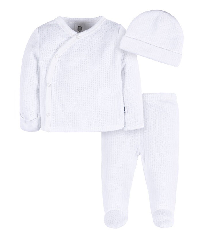 Gerber Baby Girl/Boy 3-Piece White Take Me Home Set Size Preemie