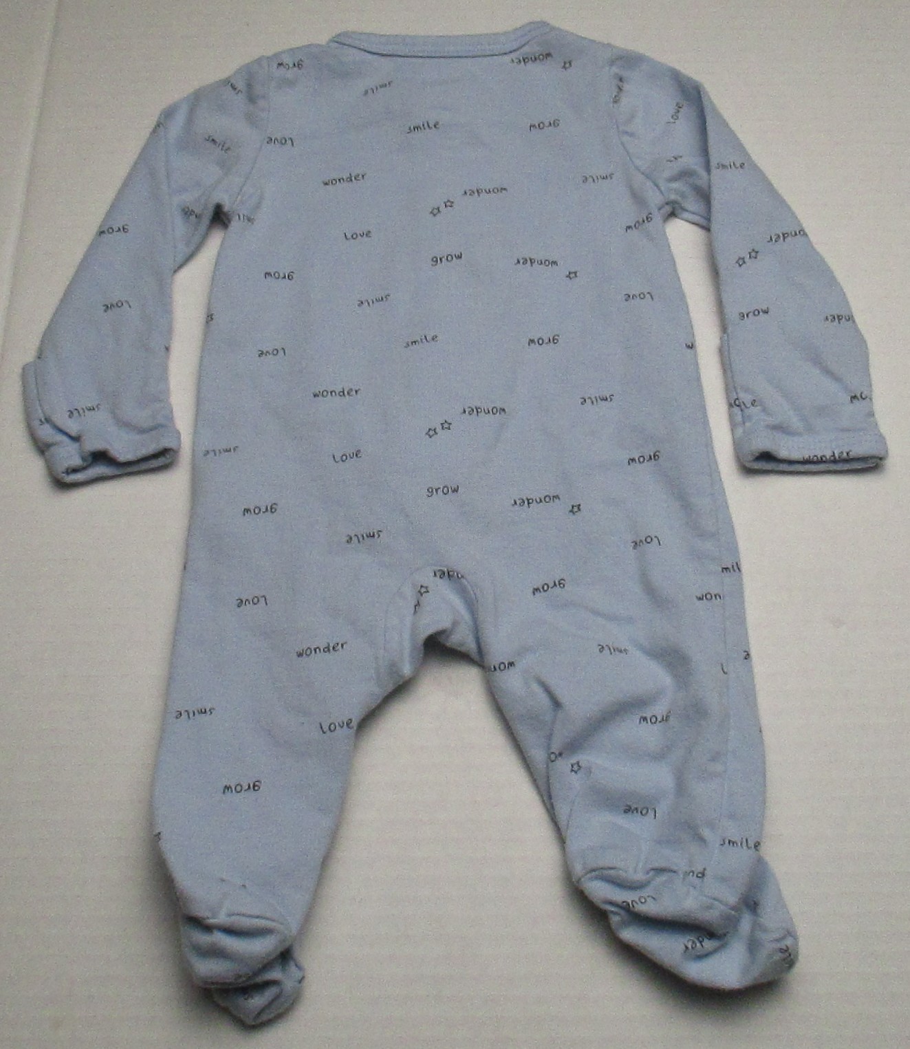 Infant Baby Boys Newborn Just One You Wonder Grow Smile Love Blue Outfit