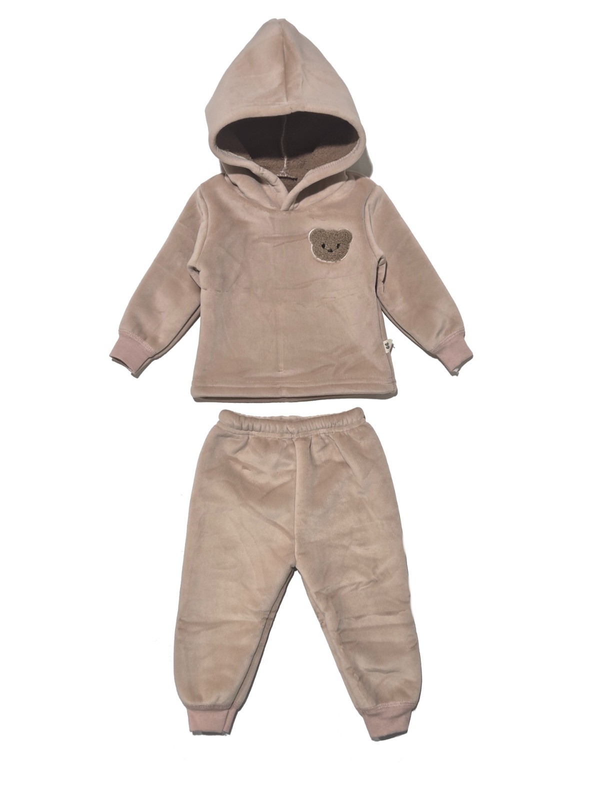 Infant Baby Girl Boy Outfit 2 PC Set Soft Plush Fleece Velour Track Suit Pants