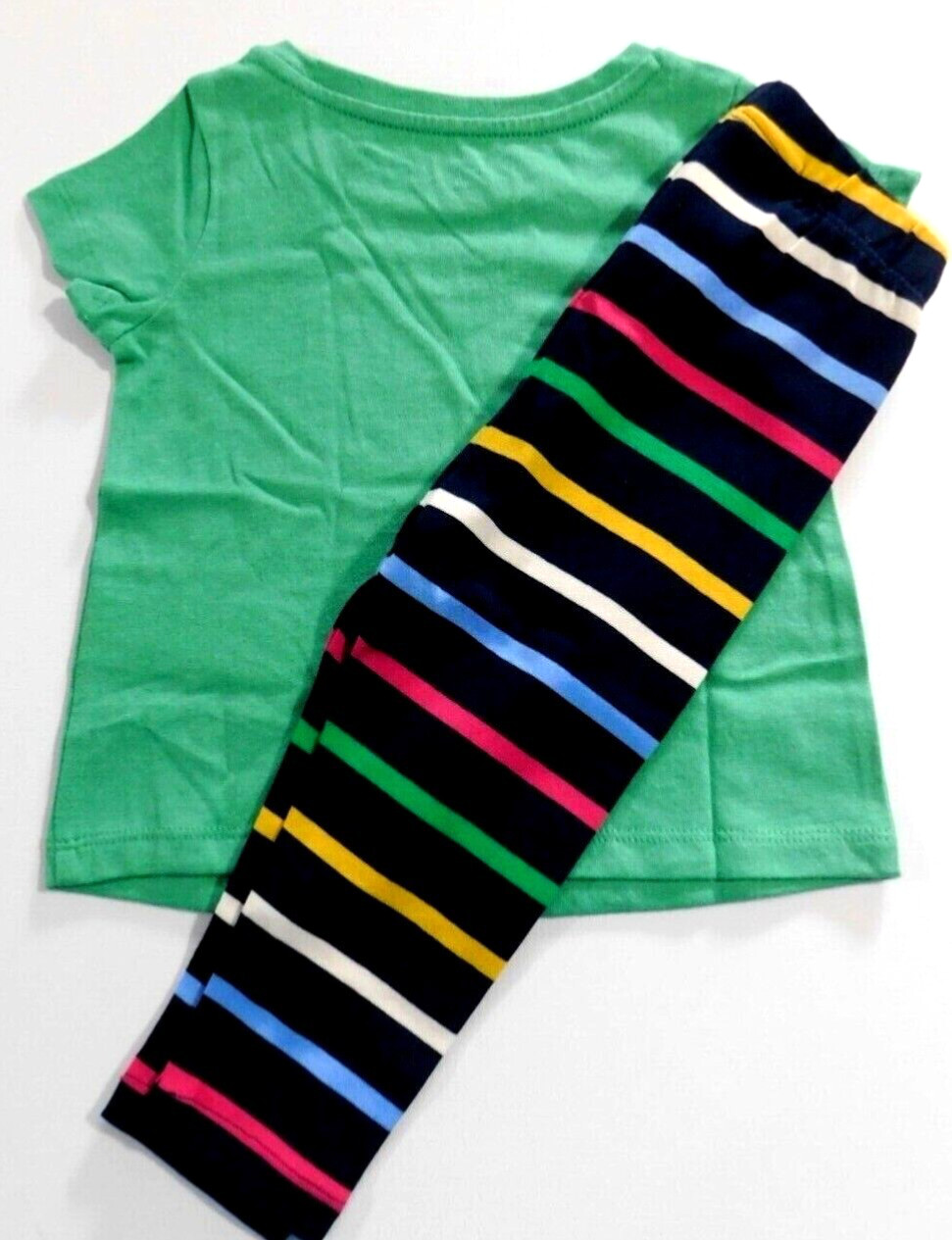 Gap Baby Girl T-Shirt & Leggings Green Multicolor Size 12-18M Cotton Spandex New